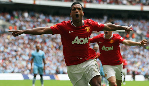 Nani schoss ManUnited mit zwei Treffern zum Sieg im Community Shield gegen Stadtrivale City