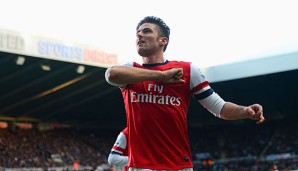 Olivier Giroud traf nach einer guten Stunde per Kopf zur Führung der Gunners