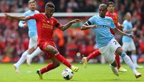 Raheem Sterling (l.) war auch beim 3:2-Sieg über Manchester City mit von der Partie