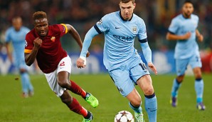 Edin Dzeko (r.) erzielte in der laufenden Saison vier Tore für Manchester City