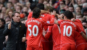 Im letzten Spiel schlugen Brendan Rodgers (l.) und die Reds Manchester City