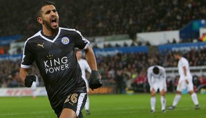 Riyad Mahrez befindet sich mit Leicester weiter auf dem Höhenflug