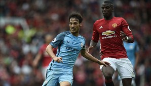 Paul Pogba zog im Manchester-Derby gegen David Silva oft den Kürzeren