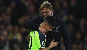 Klopp scheint sich sehr über die Verlängeerung von Coutinho zu freuen