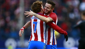 Antoine Griezmann (l.) und Saul Niguez erreichten gemeinsam schon zweimal das CL-Finale