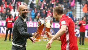 Pep Guardiola und Holger Badstuber kennen sich aus Münchner Zeiten