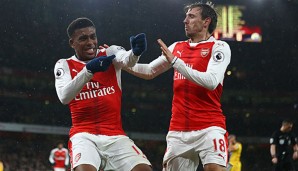 Nacho Monreal (r.) sieht Titelchancen für Arsenal