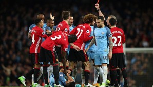 Sergio Agüero provozierte den Platzverweis gegen Fellaini