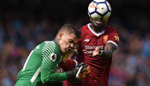 Sadio Mane verletzte Ederson im Gesicht