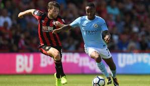 Raheem Sterling im Zweikampf gegen den AFC Bournemouth