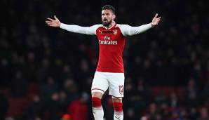 Olivier Giroud ärgert sich im Spiel