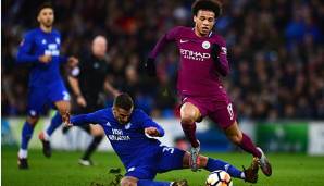 Nach Horror-Foul im FA Cup: Sorgen um Manchester Citys Leroy Sane.