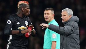 Sind sich nicht immer einig: Jose Mourinho (rechts) und sein Starspieler Paul Pogba (links).