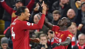 Virgil van Dijk und Sadio Mane bejubeln ein Tor des FC Liverpool.