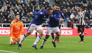 Wayne Rooney jubelte zuletzt 2017 als Spieler des FC Everton im St. James Park in Newcastle.