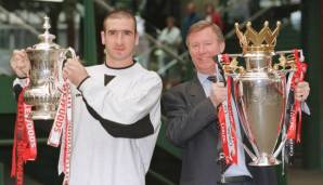 ERIC CANTONA - Den schlimmen Finger und begnadeten Angreifer fand Fergie bei Leeds United und holte ihn nach Manchester.