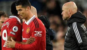 Die Zusammenarbeit von Cristiano Ronaldo (l.) und Erik ten Hag bei Manchester United ist keine Erfolgsgeschichte.