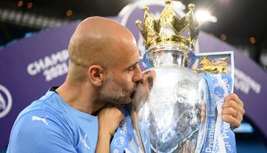 Pep Guardiola Premier League trophy