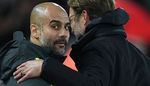 Erstmals trafen Pep Guardiola und Jürgen Klopp in der Premier League aufeinander