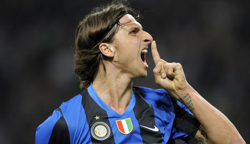 Zlatan Ibrahimovic wurde 2007, 2008 und 2009 Meister mit Inter Mailand