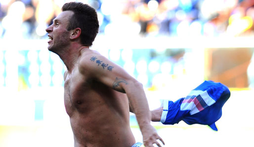 Antonio Cassano steht seit 2008 in Genua unter Vertrag, vorher spielte er bei Real Madrid