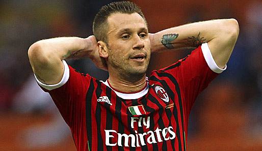 Antonio Cassano hat wohl zum letzten Mal das Trikot vom AC Milan getragen