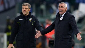 Eduardo "Edy" Reja (r.) ist seit einem Jahr Trainer bei Lazio Rom