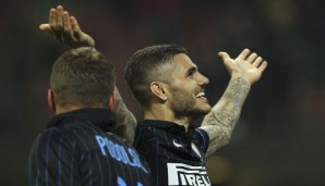 Mauro Icardi zog am letzten Spieltag nach Toren mit Luca Toni gleich