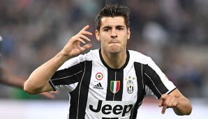 Alvaro Morata gewann mit Juventus in dieser Saison das Double