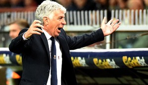 Gian Piero Gasperini an der Seitenlinie im Speil gegen Inter Mailand