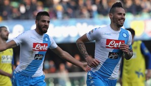 Marek Hamsik erzielte einen der drei Treffer gegen Chievo