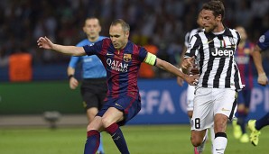 Claudio Marchisio und Andres Iniesta treffen in der Champions League aufeinander