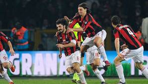 Sogar das Jubeln bei Ibrahimovic und Gattuso sah manchmal wie ein Kampf aus.