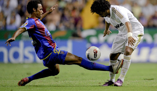 Valmiro Lopez (l.) bietet den Großen mit UD Levante in dieser Saison bisher Parolie