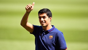 Glücklich, dass er Fußball spielen darf: Luis Suarez bei seiner Präsentation