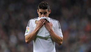 Nach seinem frühen Treffer gegen Sevilla musste James Rodriguez später ausgewechselt werden