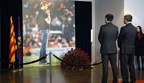 Josip Bartomeu (l.) bei der Trauerfeier von Tito Vilanova