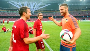 Shkodran Mustafi (r.) und Mario Götze sind gute Freunde