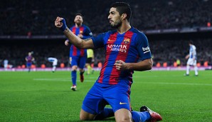 Luis Suarez erzielte im Derbi barceloni seine Saisontreffer 11 und 12