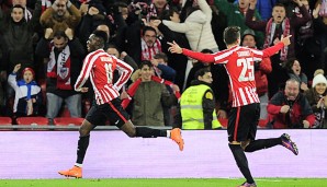 Inaki Williams sorgte mit einem sehenswerten Treffer für das zwischenzeitliche 2:0 für Bilbao