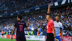 Neymar musste in der 65. Minute vom Feld