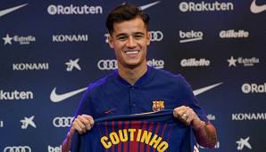 Phillippe Coutinho bei seiner Vorstellung beim FC Barcelona