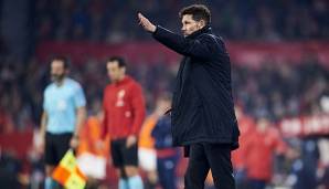 Diego Simeone an der Seitenlinie bei einem Spiel von Atletico Madrid