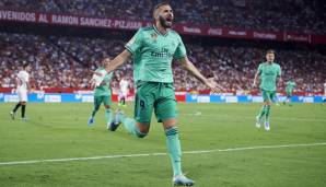 Karim Benzema verhalf Real Madrid per Kopf zum Sieg in Sevilla.