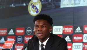 Aurelien Tchouameni ist am Dienstag offiziell bei Real Madrid vorgestellt worden.