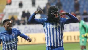 Mbaye Diagne beim Tiorjubel für Kasimpasa.