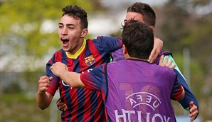 Munir El Haddadi (l.) ist Topscorer des diesjährigen Wettbewerbs