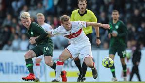 John Yeboah (li.) und Charles-Jesaja Herrmann (re.) stürmen beide für die U19 des DFB-Teams.