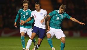 Lukas Nmecha spielte bereits mit der englischen U20-Nationalmannschaft gegen Deutschland.