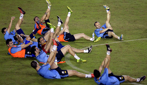 Die spanische Nationalmannschaft beim Training in Brasilien